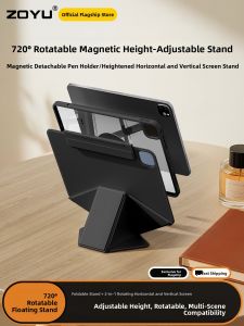 Zoyu | Protective Case & Elevating Stand with 720° Rotation & Suspension iPad 13-inch Transparent