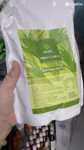 Siro Lá Dứa Dedu Gói 1kg Nguyên Liệu Pha Chế Siro Lá Nếp Hương Cốm Màu Xanh Ngọc Bích Thơm Mát