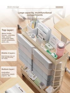 NUOXUNDE | Rolling Bookshelf for Students 1