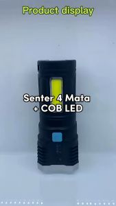 Senter LED Chargeable / Senter LED 4 Mata 48W + 20W