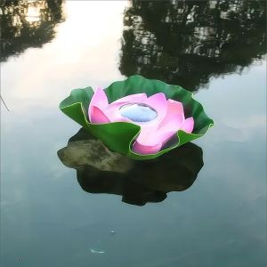 Solar Floating Lotus Light Waterproof LED Night Light Festive Wishing Lamp For Pond Pool Garden Fish Tank Decoration Supplies