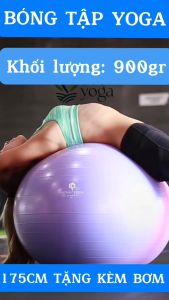[TẶNG KÈM BƠM] Bóng trơn size 75cm trong lượng 1kg chất liệu PVC chịu lực cao  Thể Hình tập GYM  YOGA đủ màu