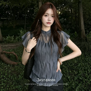 JUSTQUEEN | Áo Blouse Tay Ngắn Độc Đáo Elegante Cho Mùa Hè