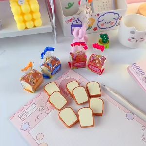 Cute Kids Toast Bread Biscuit Pencil Eraser Pemadam Pensil Roti Biskut Comel Budak Hadiah Kanak Birthday Gift Present 胶擦