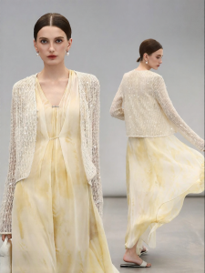 COCO BELLA | Lace-up Knit Openwork Blouse