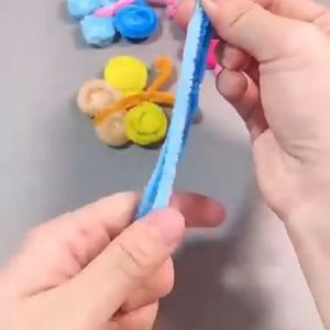 Mumystation 100Pcs Dawai Bulu DIY Material For Art and Craft Chenille Stick Twist Stick Handcraft Handmade Flower Materials