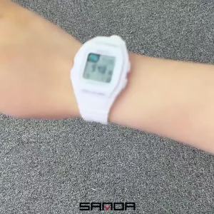 SANDA Fashion Sport Electronic Watch Youth Watch Square Multifunction Calendar Countdown Men Women Luminous Casual Digital Watch