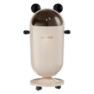 ASCOR | Covered Large Capacity Mobile Trash Can Tall Design