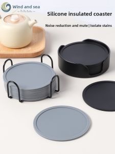 FENGHEDAHAI | Silicone Heat-Resistant Anti-Slip Waterproof Tea Coaster Set