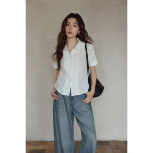 seemon | Áo Sơ Mi Tay Ngắn Elegance Phong Cách Hàn Quốc Mới