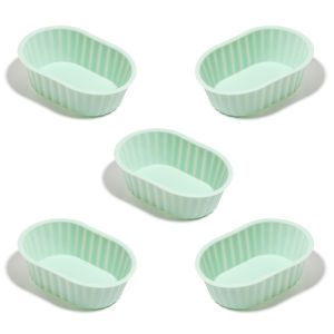 5 Chiếc Có Thể Tái Sử Dụng Silicone Muffin Ly Hình Bầu Dục Chống Dính Khuôn Làm Bánh Khuôn Nướng Bánh Cho Nồi Chiên Không Dầu Air Fryer Lò Nướng Brownie Bánh Ngọt Máy Nướng Tự Làm