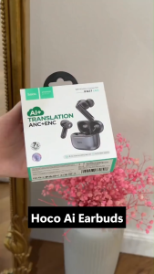 Hoco EQ27 AI TWS Wireless Earbuds Bluetooth 5.4 | ANC+ENC Noise Cancellation | 7H Playtime | 134 Languages Translation | HiFi Stereo | Original 100%
