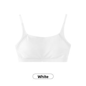 miiow | Thin Backless Bra Womens Gathered Small Chest Strapless Tube Top Anti-Light Vest Style Bra Cat Person Modal Cotton Spandex