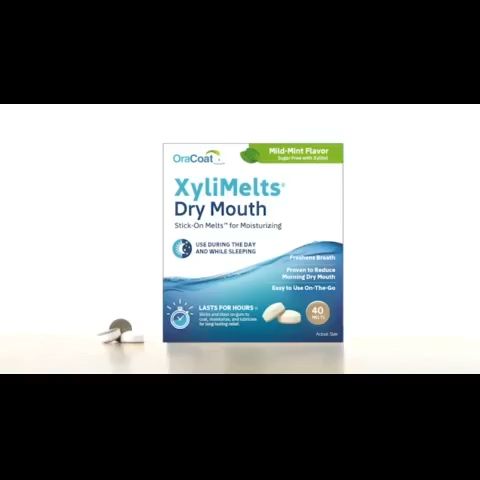 OraCoat® XyliMelts Dry Mouth Stick-On Melts, Fast Relief From Dry Mouth ...