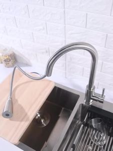 AZOS | Adjustable & Rotating Kitchen Faucet 304 Stainless Steel