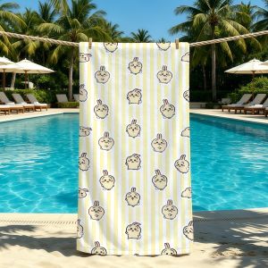 U-Usagi-ES Towel For Outdoor Camping Beach Towel Super Cartoon Absorbent Cute Quick-Drying Summer Towel