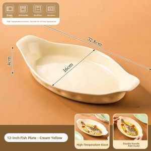 Mr.Snail | Fish Serving Platter Ceramic