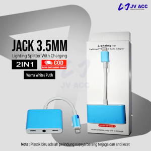 Adaptor Lighting iPhone 2in1 Charger Dan Heandset Fungsi