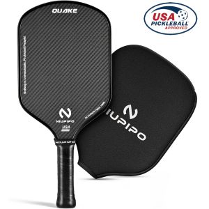 NIUPIPO 3K Carbon Fiber Pickleball Paddle USA PICKLEBALL APPROVED Polymer Honeycomb Core 16MM Enhanced Power&Control&Spin