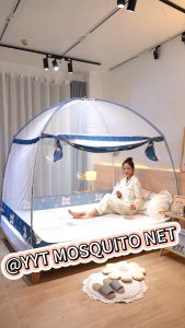FDM Mongolian Yurt Mosquito Net Double Door Foldable Mosquito Net Free Installation
