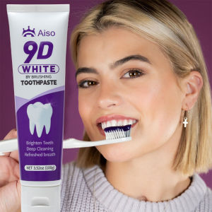 9D purple white toothpaste deep cleaning make teeth more shiny fresh breath suitable for home use 3.52