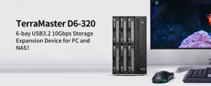 TerraMaster D6-320ฮาร์ดไดรฟ์เสริม Enclosure - USB 3.2 Gen2 10Gbps Type-C HDD Storage ปลั๊กแอนด์เพลย์ Swappable Hot Swappless (Diskless) Teramaster D6 320 - Lazada