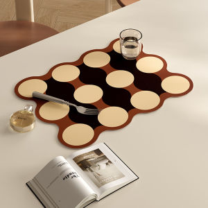 Retro Style Dining Mat Waterproof Oil Proof No Wash PVC American Table Anti Slip Heat Protection Pad Simple Modern Home Use
