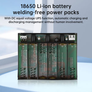 DC UPS 5V 9V 12V Output 6x 18650 Battery Uninterrupted Power Supply DIY Power Bank Box for House Router Cellphone Tablet Modem