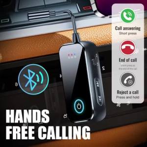 Upgraded Bluetooth 6.0 AUX Receiver Transmitter 3.5MM With Mic HiFi Stereo Music Wireless Audio Adapter For TV PC Airplane Car