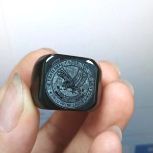 SM High Polished Vacuum Engraved Pure Gold Plated The Fraternal Eagles Ring Stainless Steel Size 8-13 TFOE-PE Eagles Ring Kuya for Men Finger Vintage Fashion Couple Ring Original A203-1