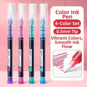 deli | Note-taking Specialized Quick-drying Large Capacity Colorful Ballpoint Pen 0.5mm