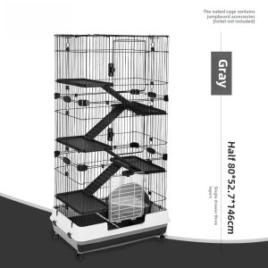 Riyoka Ruiyou Home 80/100 Oversized Anti-Spray Urine Drawer Rabbit Cage Totoro Guinea Pig Double-Layer Luxury House