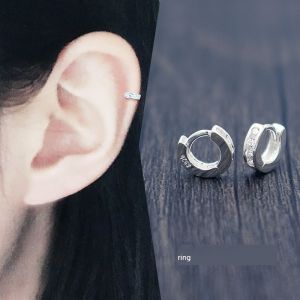Mini Pure Silver Earrings for Women Soft Cartilage Small Ear Bone Studs Multi-eye Silver Ear Buckles Side Ear Bone Circles