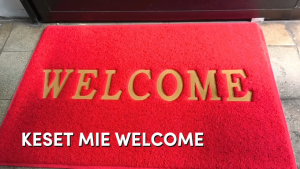 Keset PVC Welcome 80x120 Cm Keset mie bihun - RED