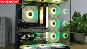 Optic White ชุดพัดลมเคสRGB ระบบรีโมทคอนโทรล สำหรับคอมพิวเตอร์ร้อนกระทบRGB Fan case with remote for Computer