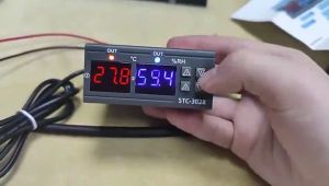 เทอร์โมสตัท เครื่องควบคุมอุณหภูมิ อุณหภูมิความชื้น มิเตอร์ควบคุม คู่จอแสดงผล LED จอแสดงผลเทอร์โมสตัทกับ โพรบเครื่องควบคุมอุณหภูมิ เครื่องควบคุมความชื้นและอุณหภูมิ STC 3028 220V เทอร์โมที่มีการสอบสวน เซนเซอร์ ตู้ฟักไข่ เลี้ยงสัตว์ ปลูกเรือนกระจก