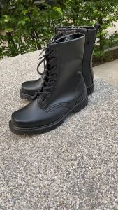 คอมแบท หัวเหล็ก สีดำ รองเท้าหัวเหล็ก มีซิปข้าง รองเท้าทหาร Combat Boots metal head cap เบอร์ 36-46