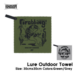 Kingdom Buckle Fishing Towel Thin Fabric 30x30CM Outdoor Sport Good Absorbent Fishing Cloth Wipe Hands Towel Fishing Equipment