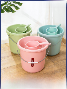Large Size Thickened Plastic Bucket Set for Home Use Water Storage Laundry Washing Dormitory Use Car Wash Bucket Home Essentials
