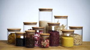 250~550ml Seasoning Bottle Glass Jar Food Storage Spice Container Condiment Bottle Bekas Rempah Balang Kaca Kedap Udara