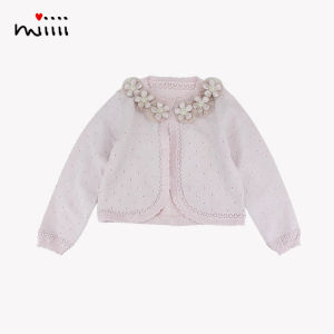 Girls Knitted Cotton Cardigan Spring Summer Lightweight Short Outerwear Baby Girls Knit Shawl Childrens Outer Layer