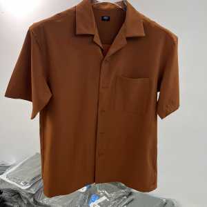 Cuban Collar Ice Silk Casual Short Sleeve Mens Shirt Pocket Summer New Arrival Breathable Loose Fit Fashion Urban Style