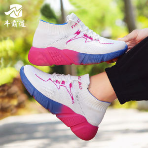 รองเท้าเต้นรำผู้หญิง รองเท้าออกกำลังกายแบบสวมสบายระบายอากาศได้ดี พื้นนุ่ม สวมใส่สบาย สำหรับทุกฤดูกาล