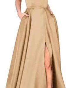 ชุดราตรีคอตั้งเอวกลางสไตล์เกาหลี ชุดราตรีแฟชั่นแขนกุด ชุดราตรีผู้หญิง ชุดราตรีสีพื้น ชุดราตรีฤดูร้อน ชุดราตรีสีพื้น