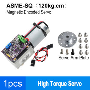 ASME-SQ 120KG Digital Servo High Torque Worm Shaft Power Off Self-Locking Magnetic Encoder Robot Arm Valve Control Camera DIY