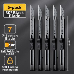 deli | Black Blade 30 Degree Angle Utility Knife 9mm