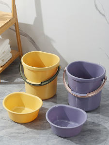 Plastic Bucket Satchel Thickened Laundry Bucket For Home Multi-Functional Water Storage Tank round Barrel Dormitory Laundry Barreled Water Bucket