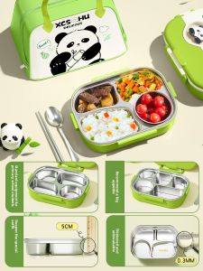 XIAOCHUSHU | Elementary School Special Children Microwave Heat Lunch Box with Dividers