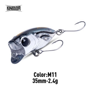 Kingdom Micro Floating Minnow Fishing Lures Topwater Hard Bait 2.4g 35mm Z-Action High Quality Popper Single Hook For Bass Pike