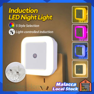 Light Sensor Control LED Night Light UK Plug Mini Nightlight Bedroom Hallway Decoration Lights Bedside Intelligent LED Night Lamp